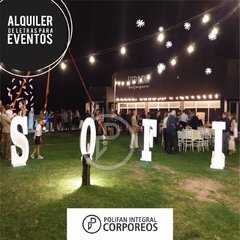 Alquiler Letras 120cm Con Luces Led A Pilas - LEER TODA LA INFO! en internet