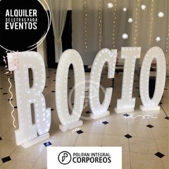 Alquiler Letras 120cm Con Luces Led A Pilas - LEER TODA LA INFO! - comprar online