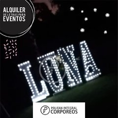 Alquiler Letras 120cm Con Luces Led A Pilas - LEER TODA LA INFO! - tienda online