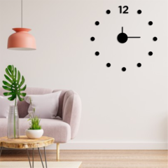 Reloj de pared 3D en madera Modelo DOT1 - comprar online