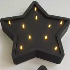 ESTRELLA NEGRA 28cm CON LED BLANCO O CALIDO en internet