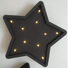 ESTRELLA NEGRA 28cm CON LED BLANCO O CALIDO