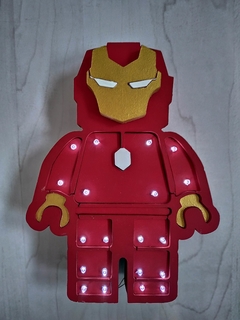 IRON MAN Lego 28cm alto con led