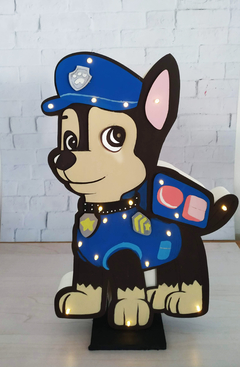 PAW PATROL CHASE madera y polifan 40cm de alto