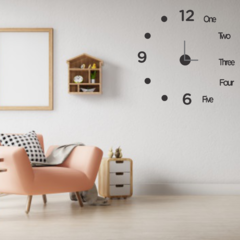 Reloj de pared 3D Modelo LETRAS EN INGLES - comprar online