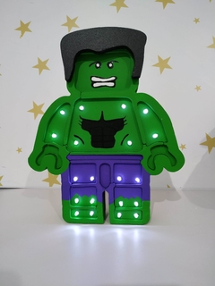 HULK Lego 28cm alto con led