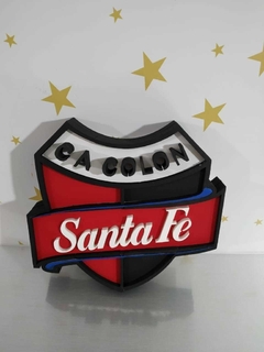 ESCUDO EQUIPO FUTBOL COLON SANTA FE Y OTROS SIN LED en internet