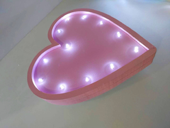 CORAZàN ROSA PARA COLGAR O PARAR de 28cm de alto con led en polifan - comprar online