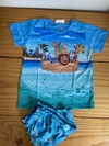 Pijama infantil arca de Noé camiseta e short