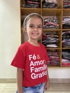 Blusa infantil unissex Fe amor Familia Gratidão - comprar online