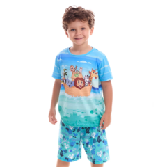 Pijama infantil arca de Noé camiseta e short - comprar online