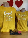Camiseta para Casal amarela Casal que ora junto permanece junto - loja online