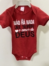 Body infantil não há nada que supere o amor de Deus vermelho