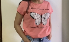 Blusa para conhecer o céu é preciso ter coragem de voar