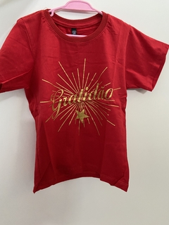 Camiseta infantil unissex Gratidão