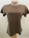 Blusa T-shirt básica marrom