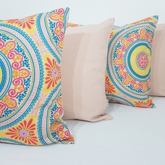 Pack estampado mandalas y tusor rosa - La bacana deco