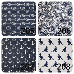 Almohadón estampado azul 201 - comprar online