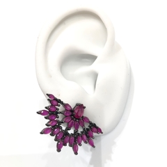 Earcuff abanico fucsia