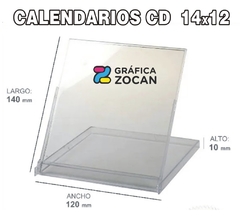Almanaques Compacto Grande 12x14 cm  Solo Cajita - Zocan Imprenta