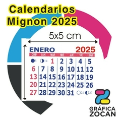 Calendario Almanaques 2025 Mignon 5x5 Miñon Para Heladera Souvenir