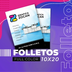 Folletos  10 x 20 cm Full Color  simple faz