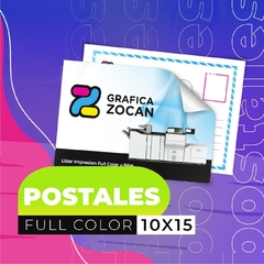 Postales 10 x 15 cm Full Color  Doble FAZ Cartulina Triplex 300gr