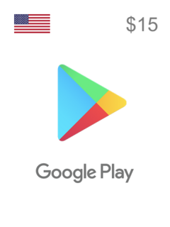 Tarjeta Google Play 15 (US) – Email Delivery