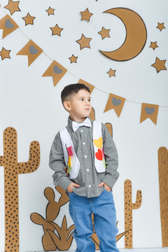 Camisa junina 1262177 Preto - Jacris Kids | Transformando Sonhos em Moda