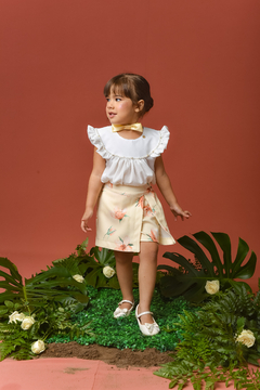 Conjunto Flores 2112382 Off white - Jacris Kids | Transformando Sonhos em Moda