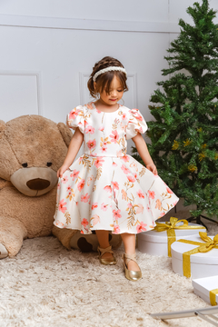 Vestido Butterfly garden 2252680 Vermelho - Jacris Kids | Transformando Sonhos em Moda