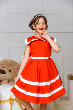 Vestido Celebração 2252682 Vermelho - Jacris Kids | Transformando Sonhos em Moda