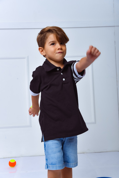 Polo Sublime 1263555 Preto. - Jacris Kids | Transformando Sonhos em Moda