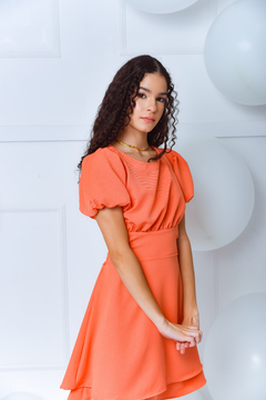 Vestido Twill 2252653 Laranja.