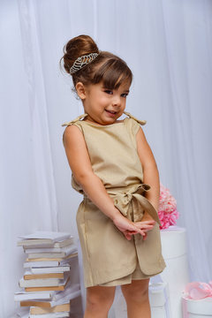 Conjunto Strass 2112377 Bege - Jacris Kids | Transformando Sonhos em Moda