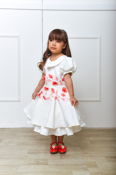 Vestido Pétalas 2252675 Off - Jacris Kids | Transformando Sonhos em Moda