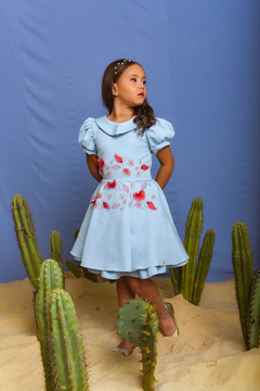 Vestido Petálas 2252675 Azul - comprar online