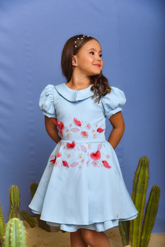 Vestido Petálas 2252675 Azul