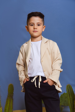 Blazer Festa 1262178 Bege. - Jacris Kids | Transformando Sonhos em Moda