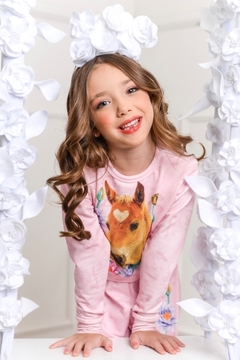 Conjunto Moletom 2113056 Rosa - Jacris Kids | Transformando Sonhos em Moda