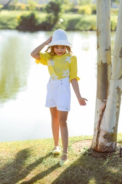 Short Alfaiataria 2222087 Branco - Jacris Kids | Transformando Sonhos em Moda