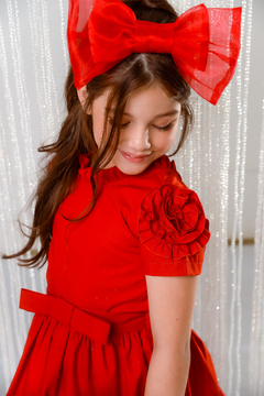 Vestido Vip 2252636 Vermelho. - Jacris Kids | Transformando Sonhos em Moda