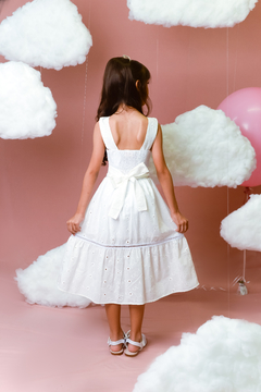 Vestido Laise 2252606 Branco - Jacris Kids | Transformando Sonhos em Moda