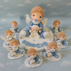 Souvenirs 20 Bebes angelitos bautismo primer añito - comprar online