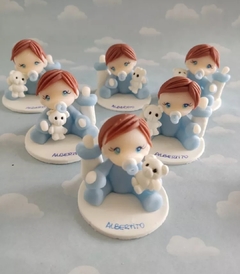 Angelitos 10 souvenirs varon porcelana fría - tienda online