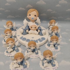 Angelitos 10 souvenirs varon porcelana fría - comprar online