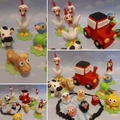 Souvenirs 10 Animales Granja Zenón Adorno De Torta - comprar online