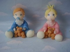 Imagen de Souvenirs 10 Bebes Nacimiento Babysh Porcelana Fria