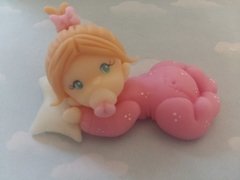 Porcelana Fría 10 Souvenir Bebes Disfraz Bautismo Cumpleaños - Nubecitas