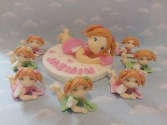 Adorno De Torta Cigüeña Baby Shower Bautismo Nacimiento - Nubecitas